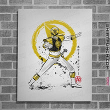 Load image into Gallery viewer, Daily_Deal_Shirts Posters / 4"x6" / White White Ranger Sumi-e