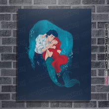 Load image into Gallery viewer, Shirts Posters / 4"x6" / Navy Mermaid Kiss