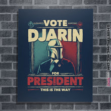 Load image into Gallery viewer, Shirts Posters / 4"x6" / Navy Djarin For President
