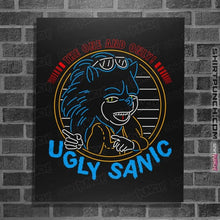 Load image into Gallery viewer, Daily_Deal_Shirts Posters / 4"x6" / Black Ugly Sanic