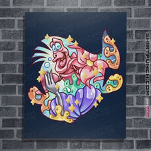 Load image into Gallery viewer, Shirts Posters / 4"x6" / Navy Magical Silhouettes - Flounder