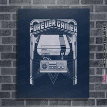 Load image into Gallery viewer, Secret_Shirts Posters / 4"x6" / Navy Forever Gamer NES