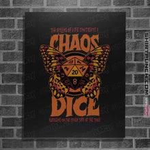 Load image into Gallery viewer, Daily_Deal_Shirts Posters / 4"x6" / Black Chaos Dice