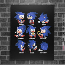 Load image into Gallery viewer, Shirts Posters / 4"x6" / Black Hedgehog