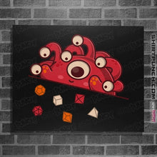 Load image into Gallery viewer, Daily_Deal_Shirts Posters / 4"x6" / Black Cute Tyrant Dice