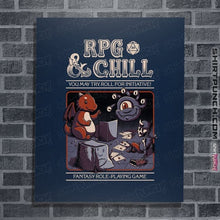 Load image into Gallery viewer, Secret_Shirts Posters / 4"x6" / Navy RPG And Chill