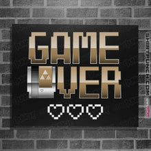 Load image into Gallery viewer, Shirts Posters / 4"x6" / Black Game Over