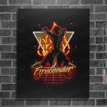 Load image into Gallery viewer, Shirts Posters / 4"x6" / Black Retro Firebender