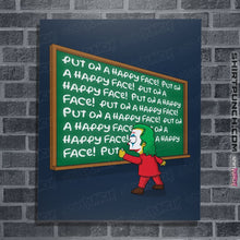 Load image into Gallery viewer, Shirts Posters / 4"x6" / Navy Put On A Happy Face