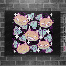 Load image into Gallery viewer, Daily_Deal_Shirts Posters / 4"x6" / Black Pumpkin Cat Garden