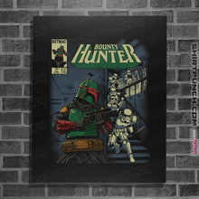 Load image into Gallery viewer, Daily_Deal_Shirts Posters / 4"x6" / Black Bounty Hunter Comic