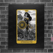 Load image into Gallery viewer, Daily_Deal_Shirts Posters / 4"x6" / Black JL Tarot - Strength
