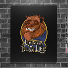Load image into Gallery viewer, Shirts Posters / 4"x6" / Black Living My Beast Life