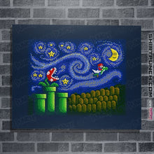 Load image into Gallery viewer, Daily_Deal_Shirts Posters / 4"x6" / Navy Starry Flight