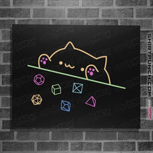 Load image into Gallery viewer, Daily_Deal_Shirts Posters / 4&quot;x6&quot; / Black Neon DND Cat
