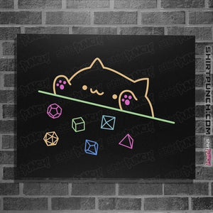 Daily_Deal_Shirts Posters / 4"x6" / Black Neon DND Cat