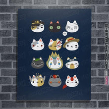 Load image into Gallery viewer, Shirts Posters / 4"x6" / Navy Cosplay Cats