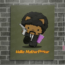 Load image into Gallery viewer, Daily_Deal_Shirts Posters / 4"x6" / Military Green Kitty Fiction