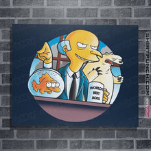 Load image into Gallery viewer, Shirts Posters / 4"x6" / Navy World's Best Boss