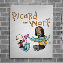 Load image into Gallery viewer, Daily_Deal_Shirts Posters / 4"x6" / White Picard And Worf