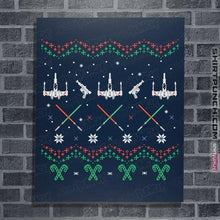 Load image into Gallery viewer, Secret_Shirts Posters / 4"x6" / Navy A Rogue Christmas