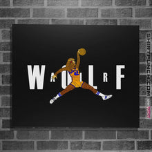 Load image into Gallery viewer, Shirts Posters / 4"x6" / Black Air Wolf '85