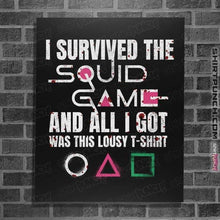 Load image into Gallery viewer, Secret_Shirts Posters / 4"x6" / Black Lousy Squid Shirt