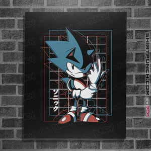Shirts Posters / 4"x6" / Black 3D Hedgehog