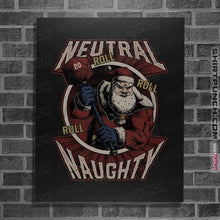 Load image into Gallery viewer, Shirts Posters / 4"x6" / Black Neutral Naughty Santa