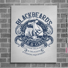 Load image into Gallery viewer, Daily_Deal_Shirts Posters / 4"x6" / White Blackbeard's Bar And Grill