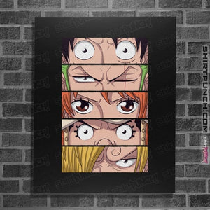 Daily_Deal_Shirts Posters / 4"x6" / Black Straw Hat Eyes