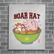 Load image into Gallery viewer, Shirts Posters / 4"x6" / White Boar Hat Ramen