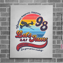 Load image into Gallery viewer, Shirts Posters / 4&quot;x6&quot; / White Retro Let&#39;s Jam
