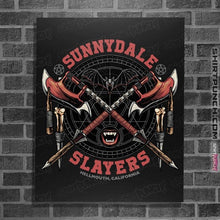 Load image into Gallery viewer, Daily_Deal_Shirts Posters / 4"x6" / Black Sunnydale Crest