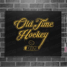 Load image into Gallery viewer, Shirts Posters / 4"x6" / Black Old Time Hockey