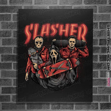 Load image into Gallery viewer, Daily_Deal_Shirts Posters / 4"x6" / Black Slasher Club