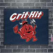 Load image into Gallery viewer, Shirts Posters / 4"x6" / Navy Crit-Hit