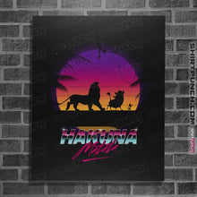 Load image into Gallery viewer, Shirts Posters / 4"x6" / Black Retro Matata