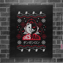Load image into Gallery viewer, Shirts Posters / 4"x6" / Black Despair Kuma Ugly Christmas Sweater