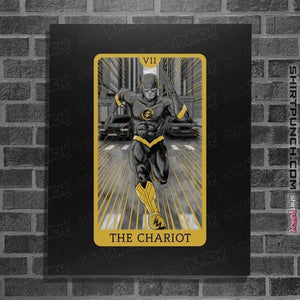 Daily_Deal_Shirts Posters / 4"x6" / Black JL Tarot - The Chariot