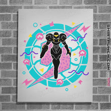 Load image into Gallery viewer, Shirts Posters / 4"x6" / White 90's Samus