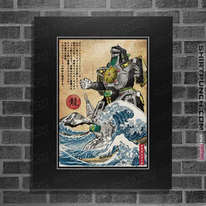 Daily_Deal_Shirts Posters / 4"x6" / Black Dragonzord In Japan