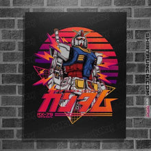 Load image into Gallery viewer, Secret_Shirts Posters / 4"x6" / Black Gundam 78 Retro