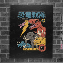 Load image into Gallery viewer, Shirts Posters / 4"x6" / Black DIno Sentai
