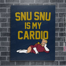 Load image into Gallery viewer, Shirts Posters / 4"x6" / Navy Snu Snu Is My Cardio