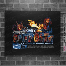 Load image into Gallery viewer, Daily_Deal_Shirts Posters / 4"x6" / Black Greetings From Outpost 31