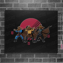 Load image into Gallery viewer, Shirts Posters / 4"x6" / Black Three Straw Hats