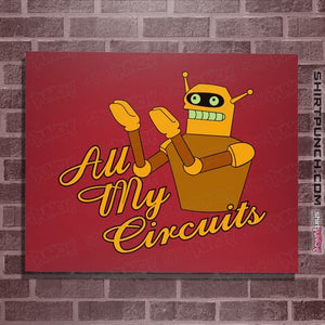 Daily_Deal_Shirts Posters / 4"x6" / Red All My Circuits