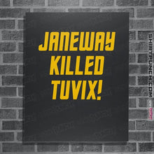 Load image into Gallery viewer, Daily_Deal_Shirts Posters / 4"x6" / Dark Heather Janeway Killed Tuvix!