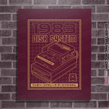 Load image into Gallery viewer, Secret_Shirts Posters / 4"x6" / Maroon Disk System